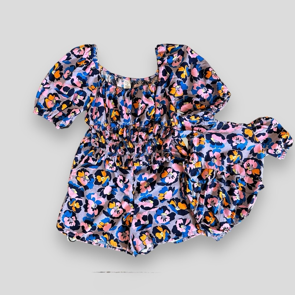 Peyton & Parker mom and baby Floral set. Women xs and baby 18mo
